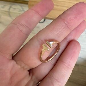 Tiffany co T ring yellow gold